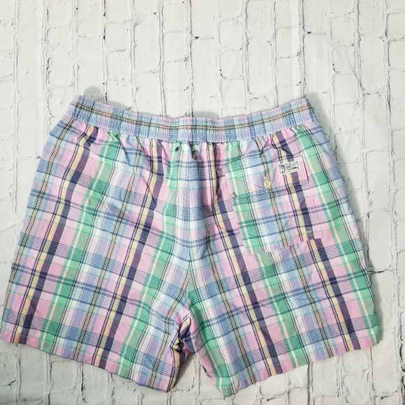 Polo Ralph Lauren 1XL Swim Trunks Plaid Pastel